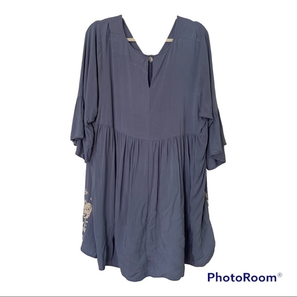 Magnolia Sky Blue Floral Dress size 1X - Picture 2 of 4